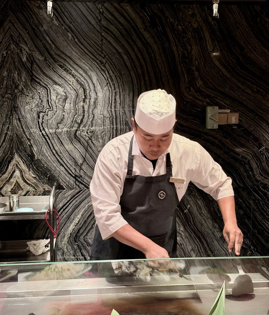 the teppanyaki station at Miyabi