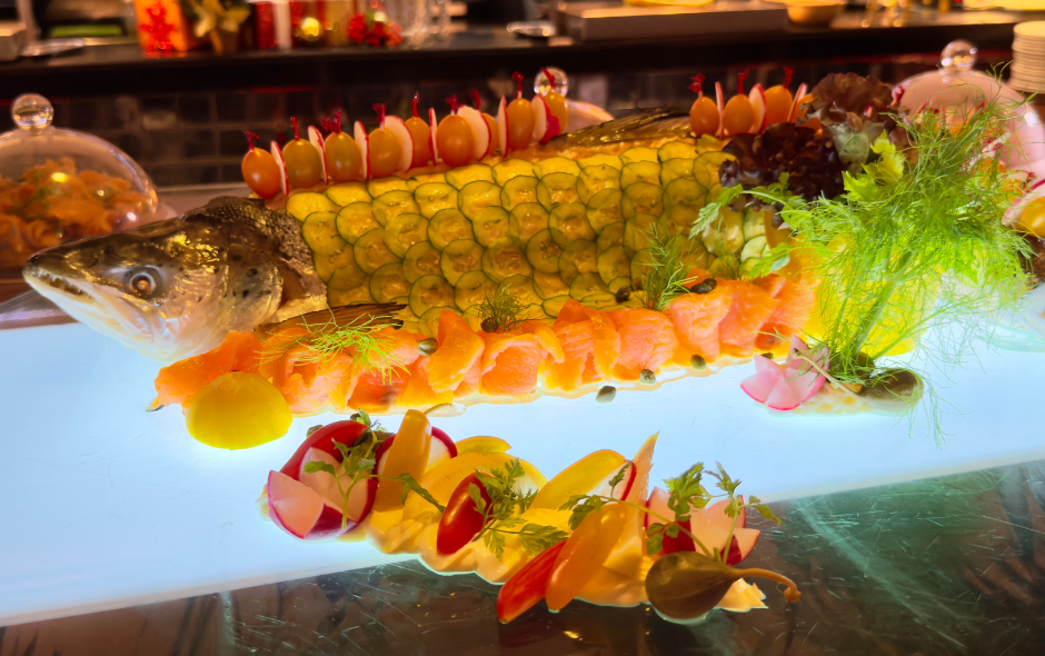 Salmon Chaud Froid, a highlight at The Westin Kuala Lumpur's Christmas buffet