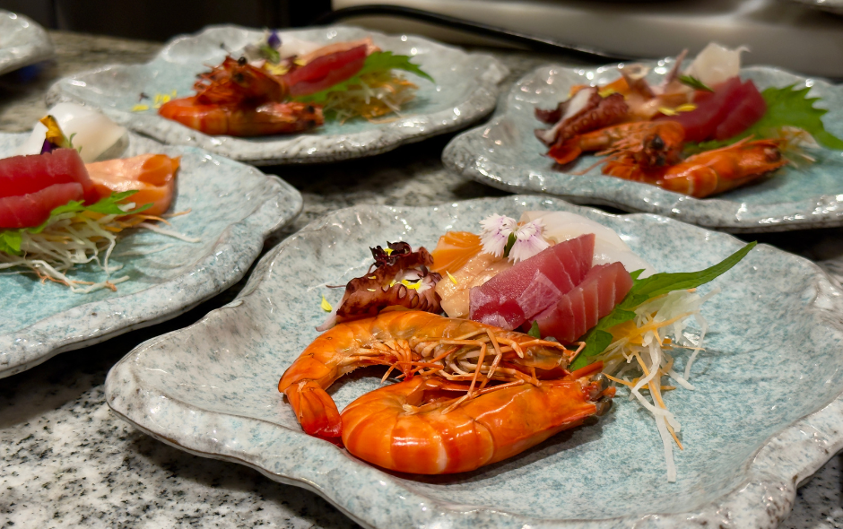 unlimited sashimi at Christmas dinner buffet at Miyabi