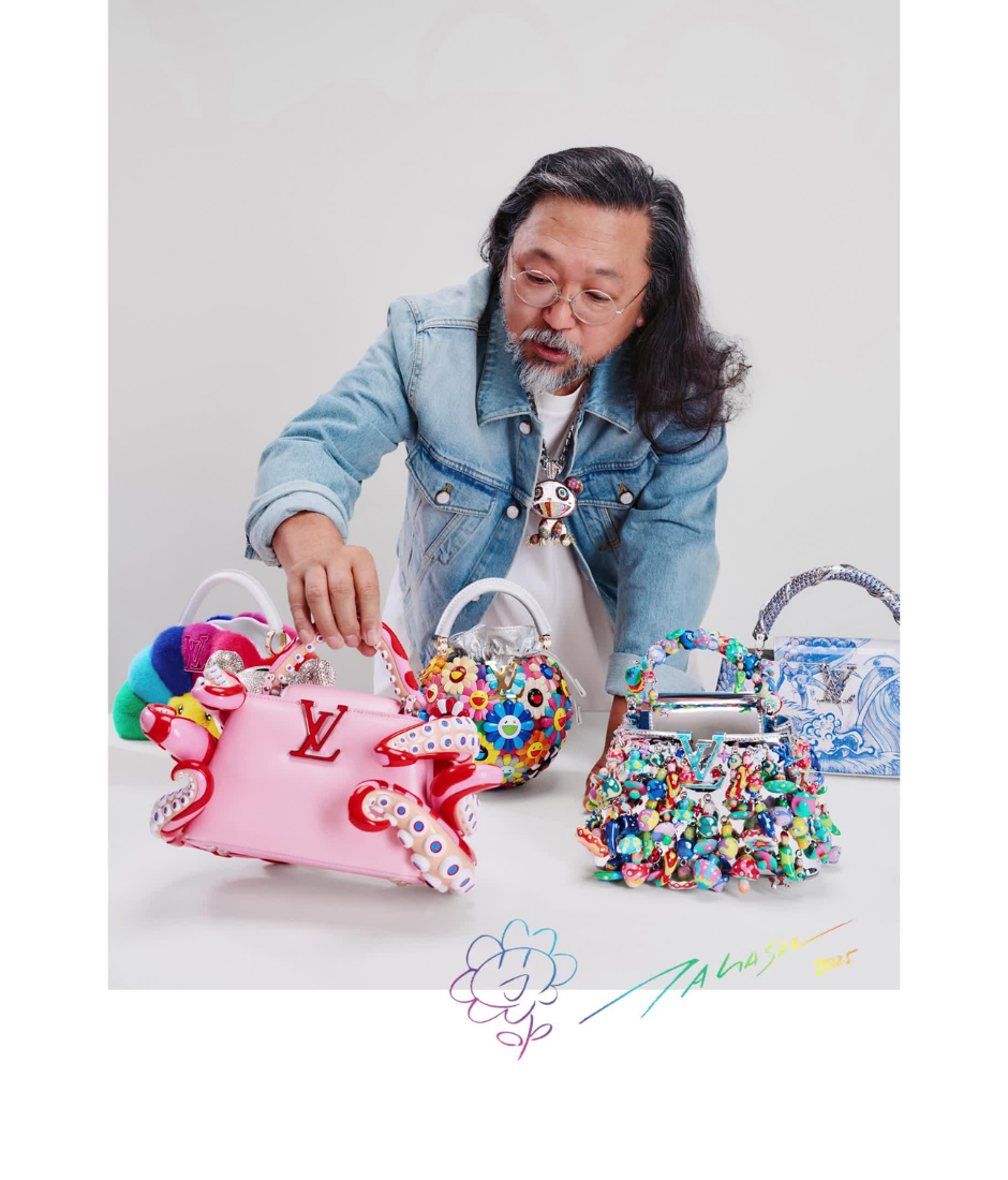 Louis Vuitton has once again partnered up with the brilliant Japanese artist, Takashi Murakami, to give the iconic Capucines bag a stunning (and cheeky) new look.