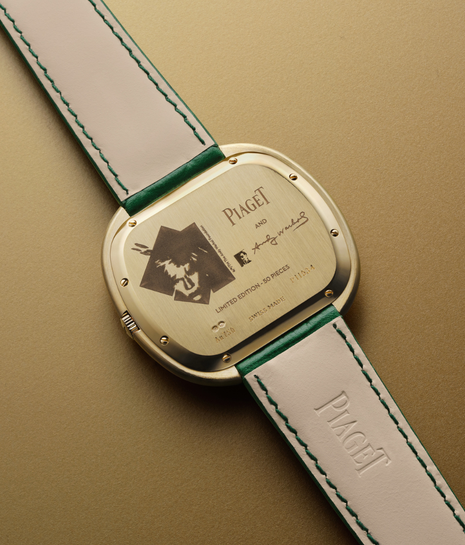 the case back of the Andy Warhol watch makes it a true collector's item