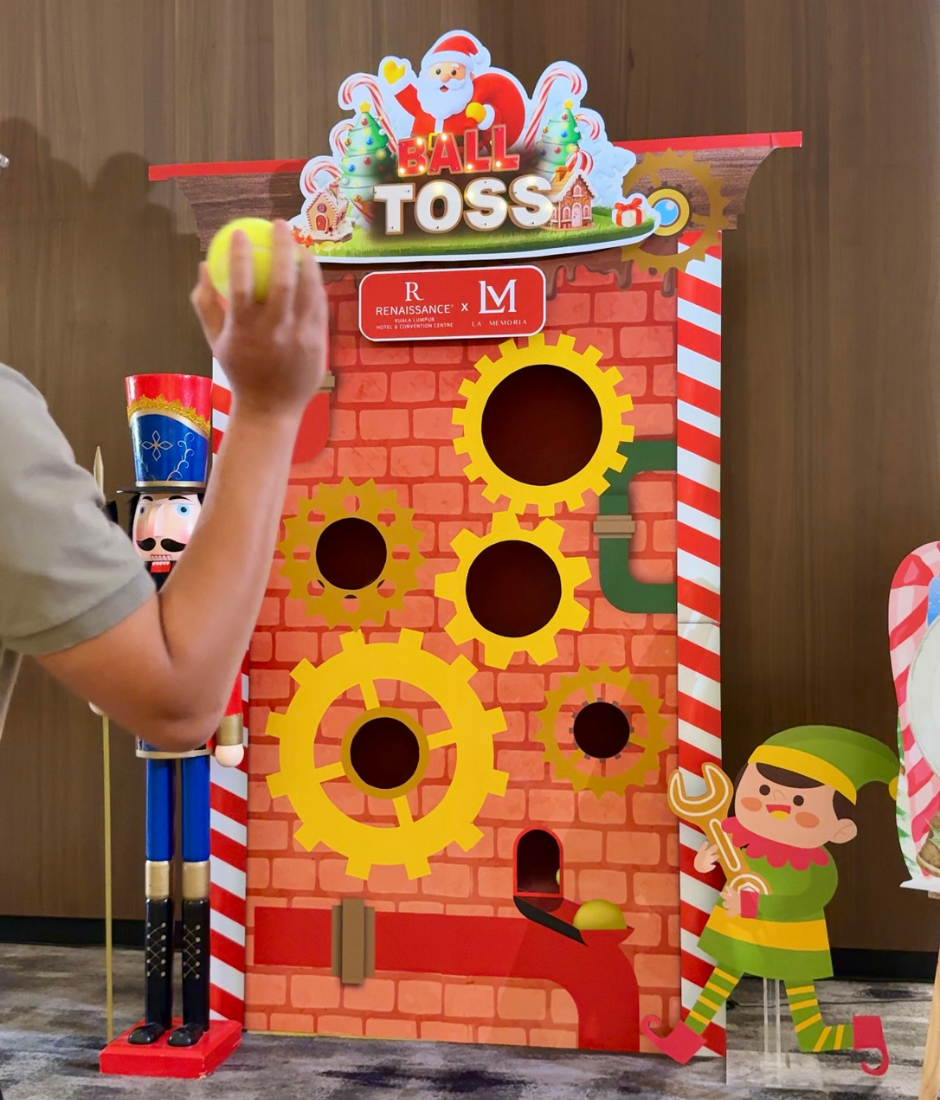 ball toss at Santa's Magical Village