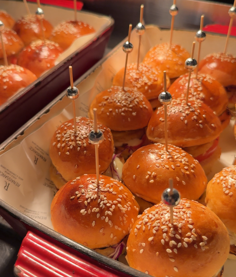 mini chicken burgers at Santa's Magical Village
