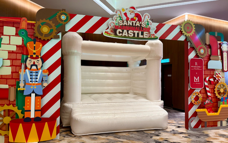 a bouncy castle at Santa's Magical Village