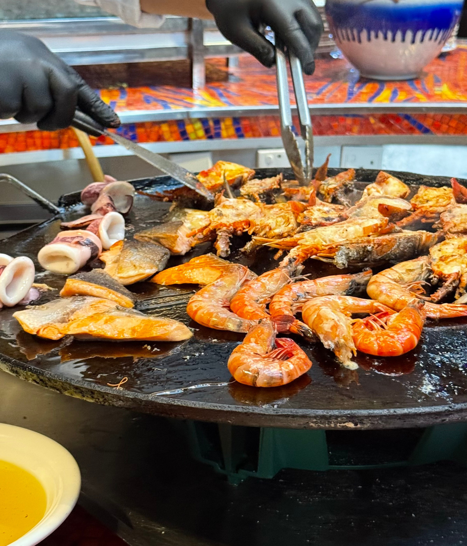 seafood grilled-to-order at the buffet