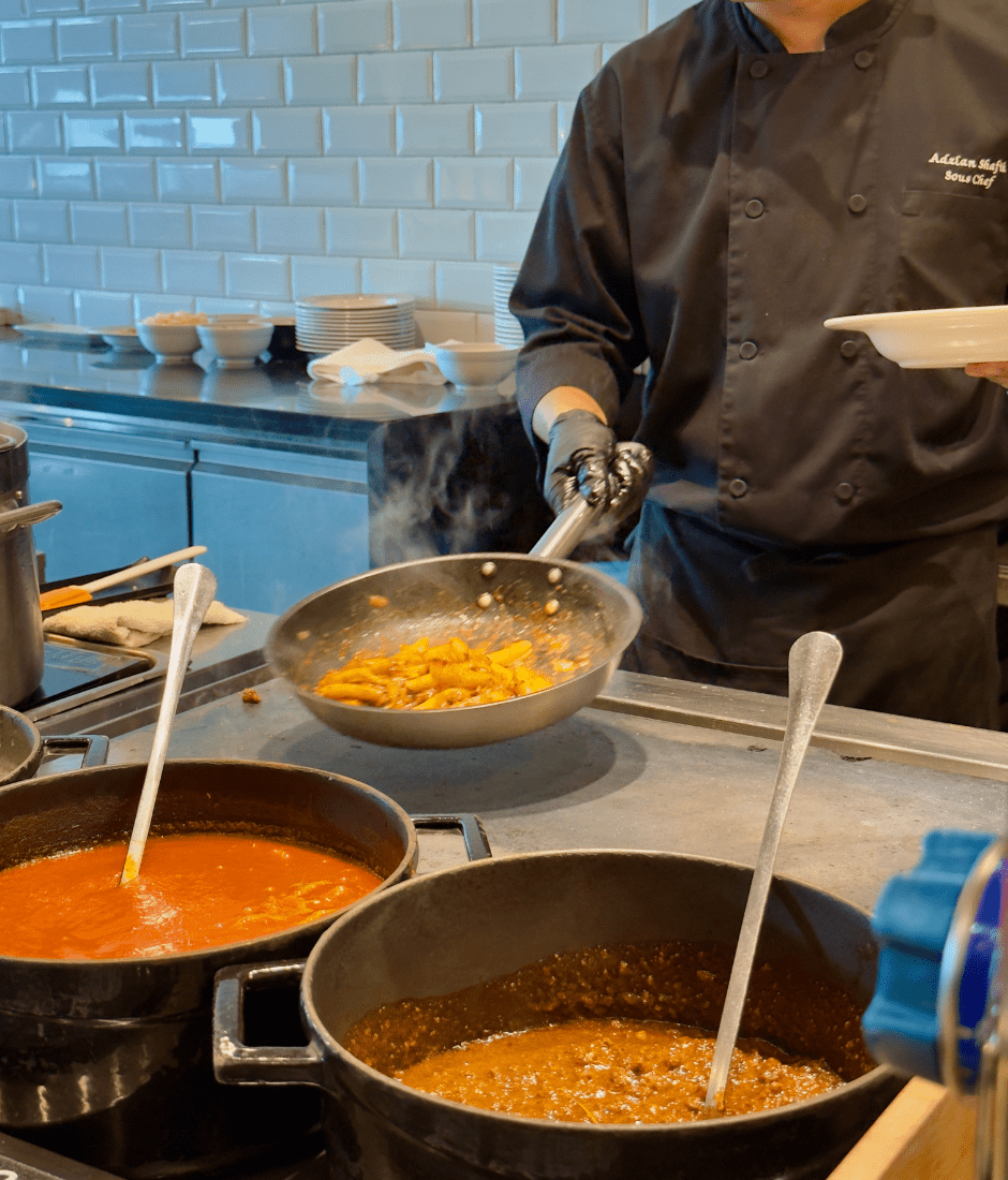 pasta station at Le Méridien KL