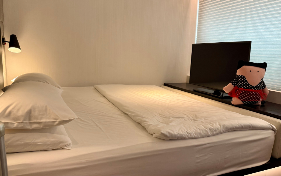 the rooms at citizenM are surrounded by smart tech