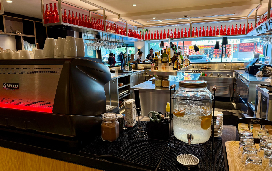 free flow coffee and tea at the bar for breakfast at citizenM