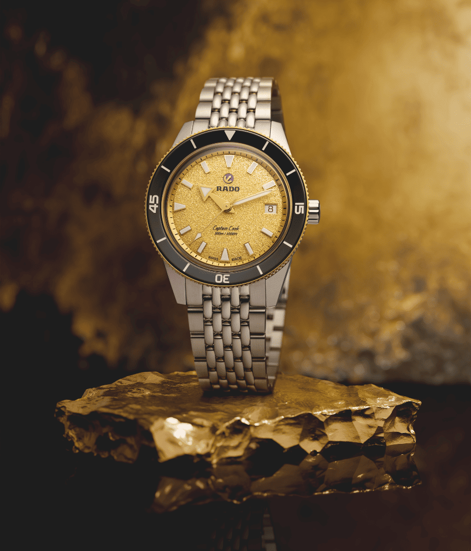 9 rado captain cook with stainless steel bracelet