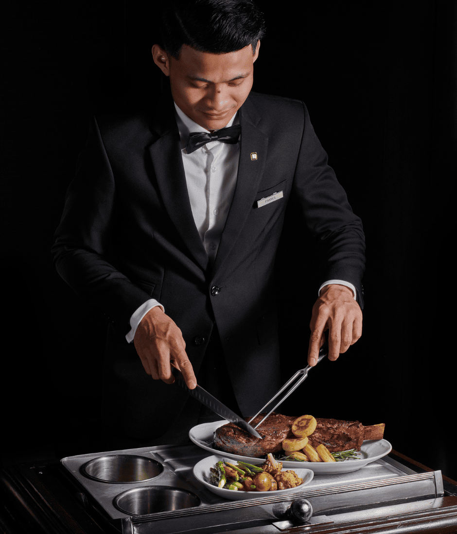 tableside prime rib at chalet